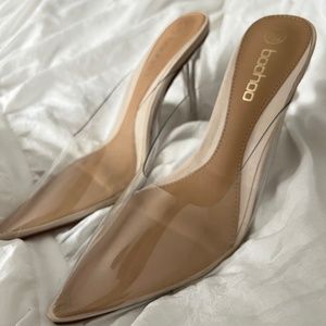 Boohoo clear heels